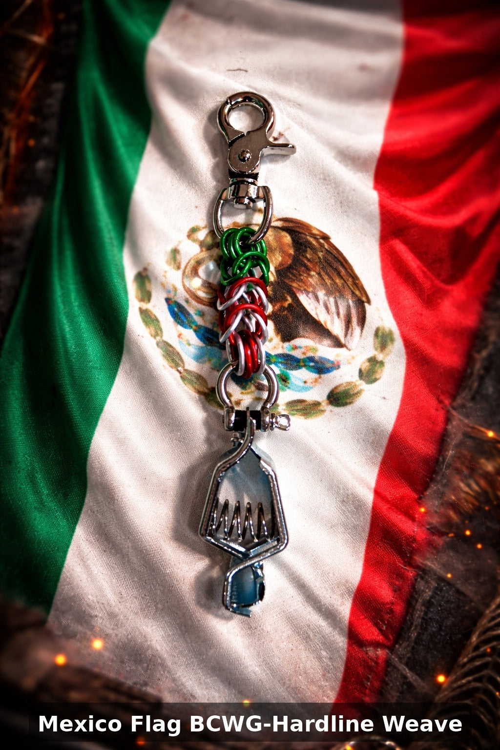 BCWG-HARDLINE Weave Mexico Flag Glove Holder
